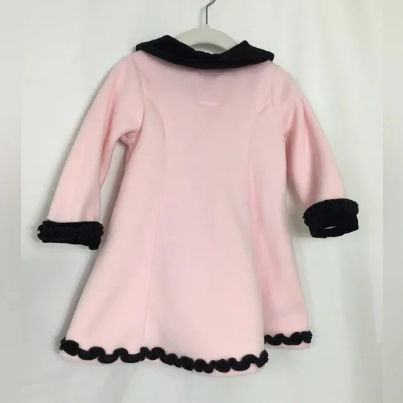 Pink Fleece Swing Coat Toddler Size 18M by Sophie Rose - Picture 2 of 5